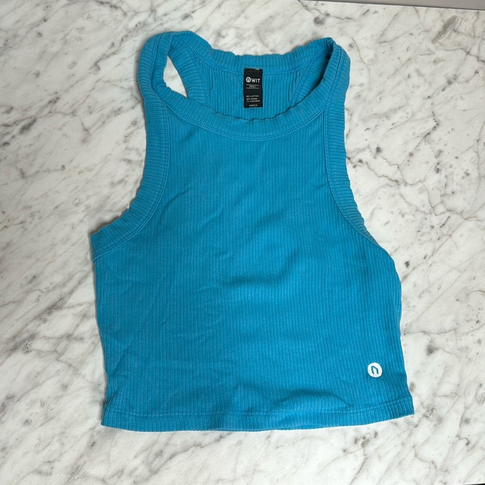 WIT crop top blue